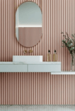 Panou riflat alb polimer dur lavabil FDE121 - imagine 2