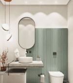 Panou riflat alb polimer dur lavabil FDE121 - imagine 3