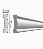 Profil decorativ polimer dur 240 x 3, P03 - imagine 2