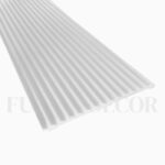 Panou riflat alb polimer dur lavabil FDE109